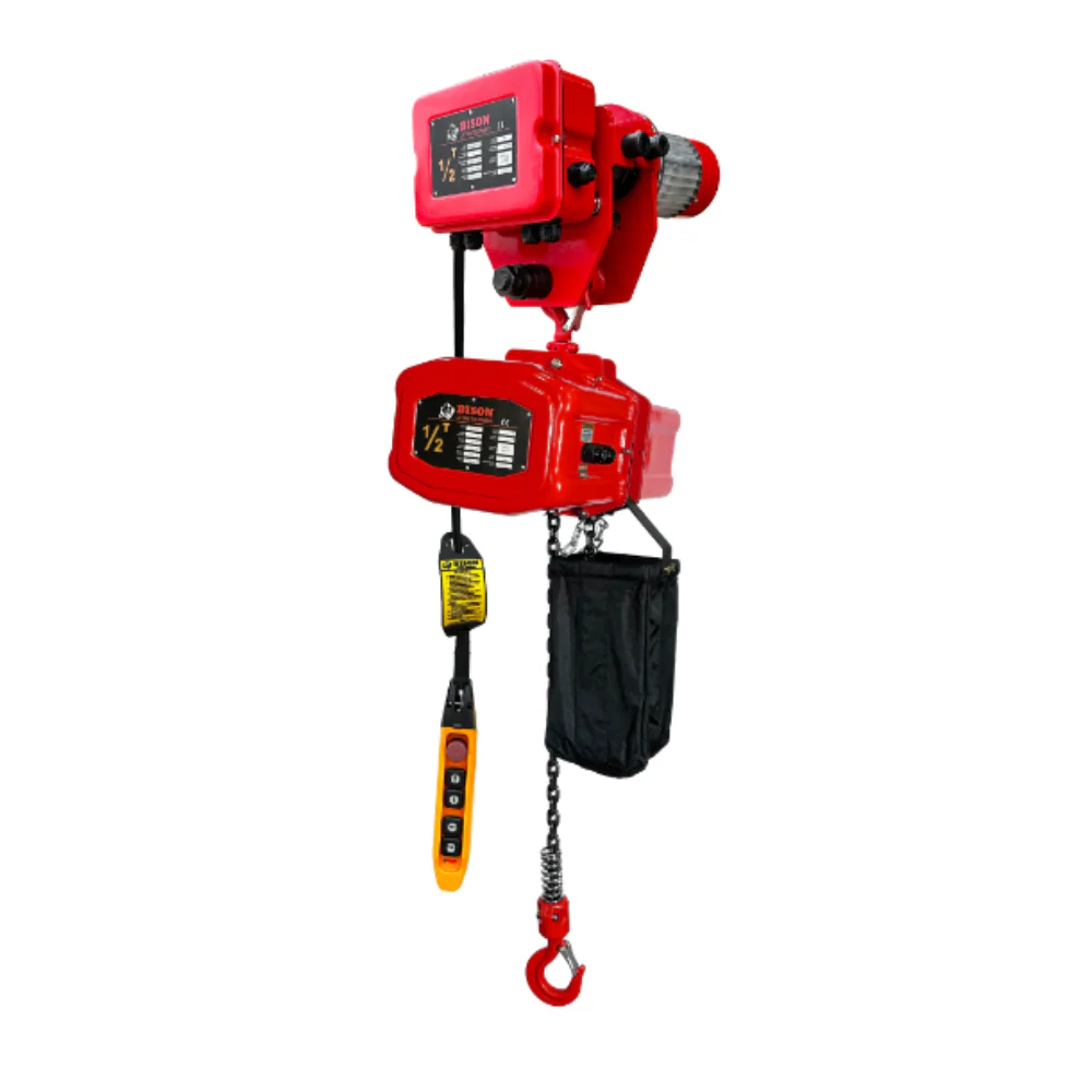Bison 0.5Ton Single Phase Electric Chain Hoist with Motorized Trolley 115v/230v - Image 6