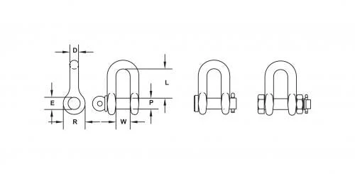 CM Galvanized Round Pin Carbon Chain Shackles - Image 2