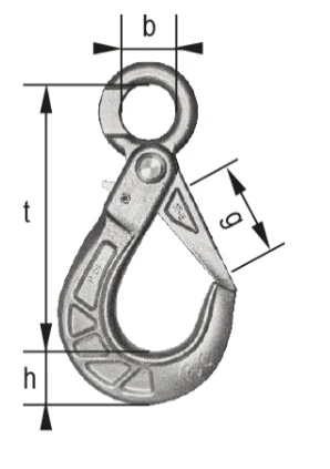 Cromox Grade 60 Stainless Steel Eye Self-Locking Hook - Image 3