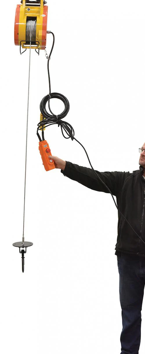 Electric Rope Hoist- 500Lb, 115v, 90ft lift - Image 3