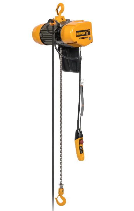 Harrington SEQ 1Ph Dual Speed Top Hook Electric Chain Hoist