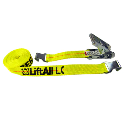 Lift-All Flat Hook Hi-Viz 10k Load Hugger Tuff-Edge Tiedown w/ Ratchet 2" - Image 2