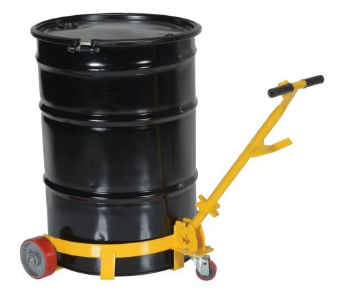 Low Profile Drum Cart With Poly on Steel Casters - Image 2
