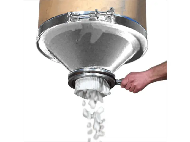 Morse Stainless Steel 45ยบ Drum Cone to Control Dry Material Dispensing