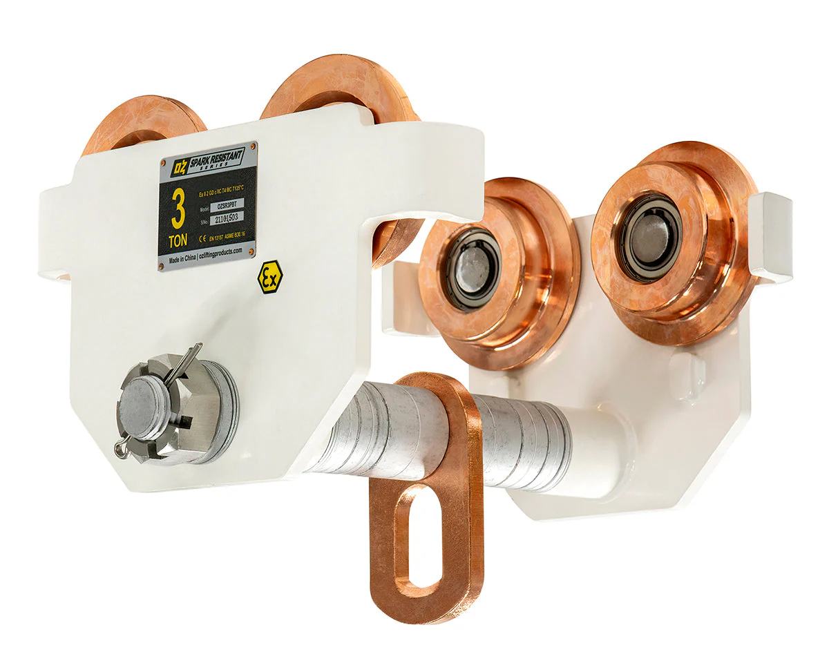 OZ Lifting Spark Resistant Push Beam Trolley - Image 4