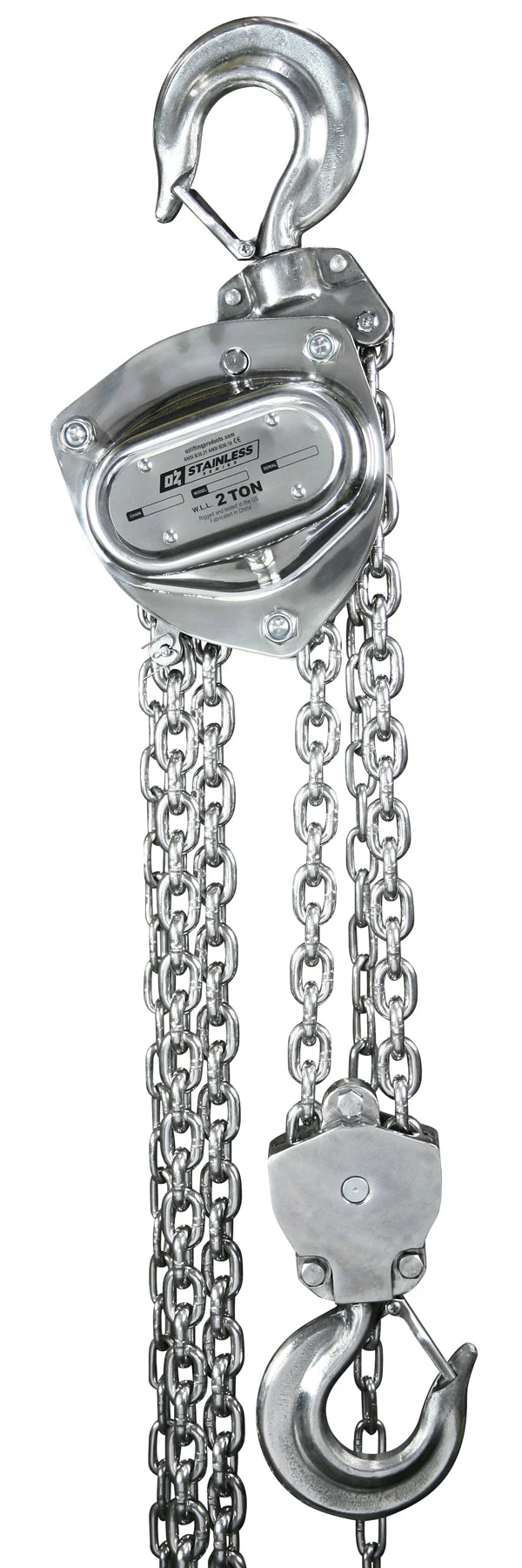 OZ Lifting Stainless Steel Manual Chain Hoist - Image 4