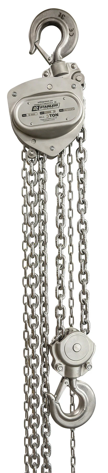 OZ Lifting Stainless Steel Manual Chain Hoist - Image 5