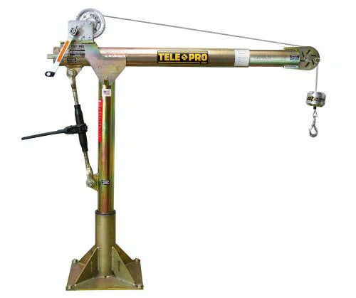 Oz Lifting Tele-Pro Telescoping Davit Crane with Carbon Steel Brake Winch - Image 4