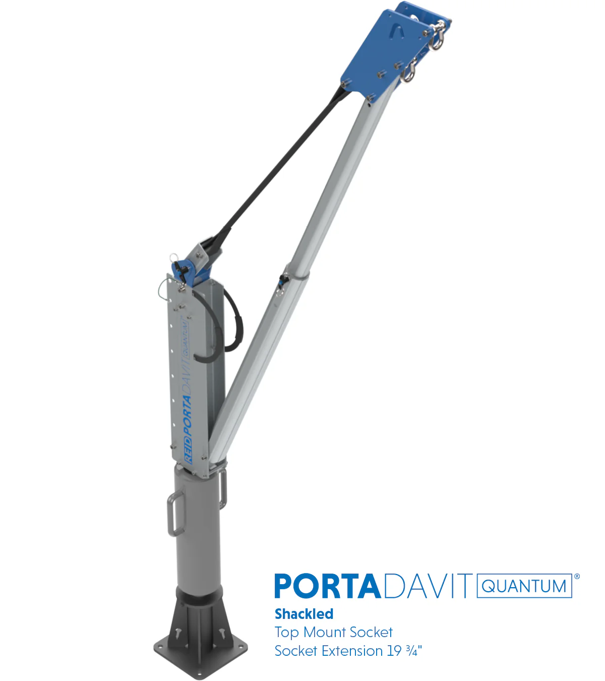 Reid Lifting PDQ 1100lb Portable Aluminum Davit Crane – Shackle only - Image 3