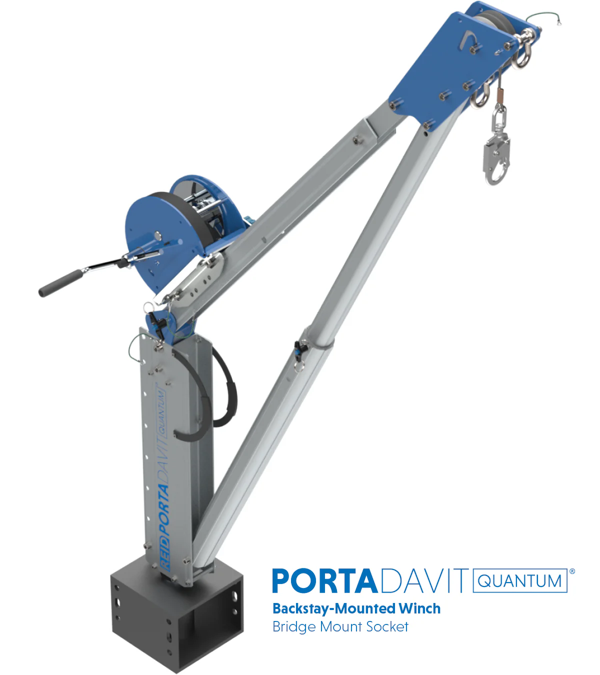 Reid Lifting PDQ 1100lb Portable Aluminum Davit Crane – Winch & Shackle - Image 24