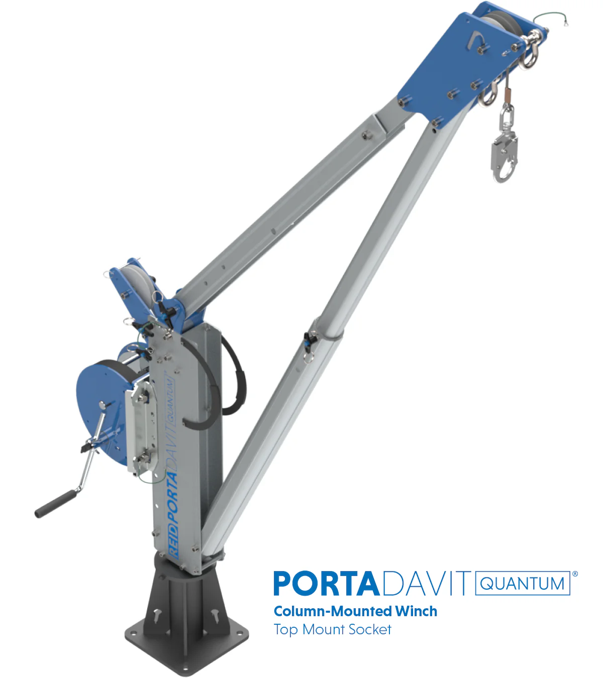 Reid Lifting PDQ 1320lb Portable Aluminum Davit Crane – Winch & Shackle - Image 42