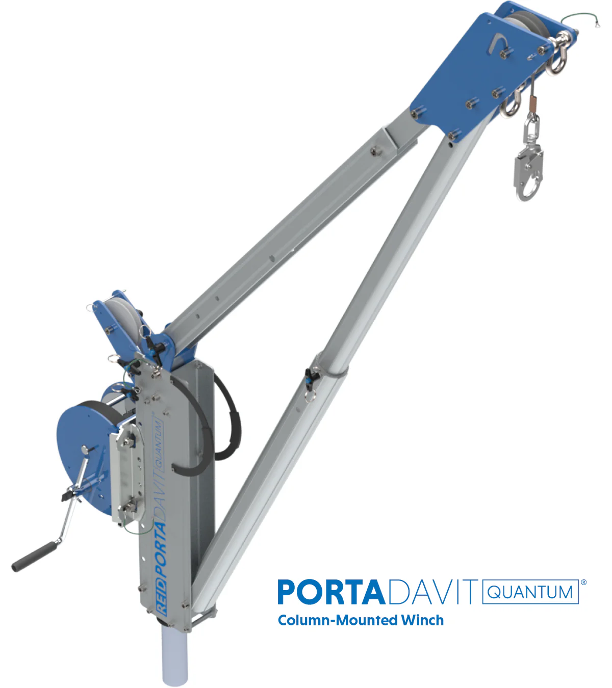 Reid Lifting PDQ 1320lb Portable Aluminum Davit Crane – Winch & Shackle - Image 56