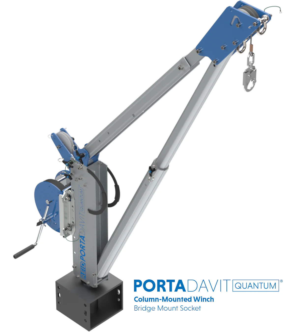 Reid Lifting PDQ 1320lb Portable Aluminum Davit Crane – Winch & Shackle - Image 59