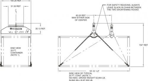 Tandemloc Load Levelling Bottom Lift Sling for ISO Containers - Image 3