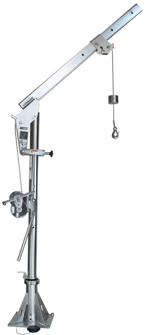 Thern 5PA10 Series 1200lbs Portable Davit Crane with Winch - Image 2