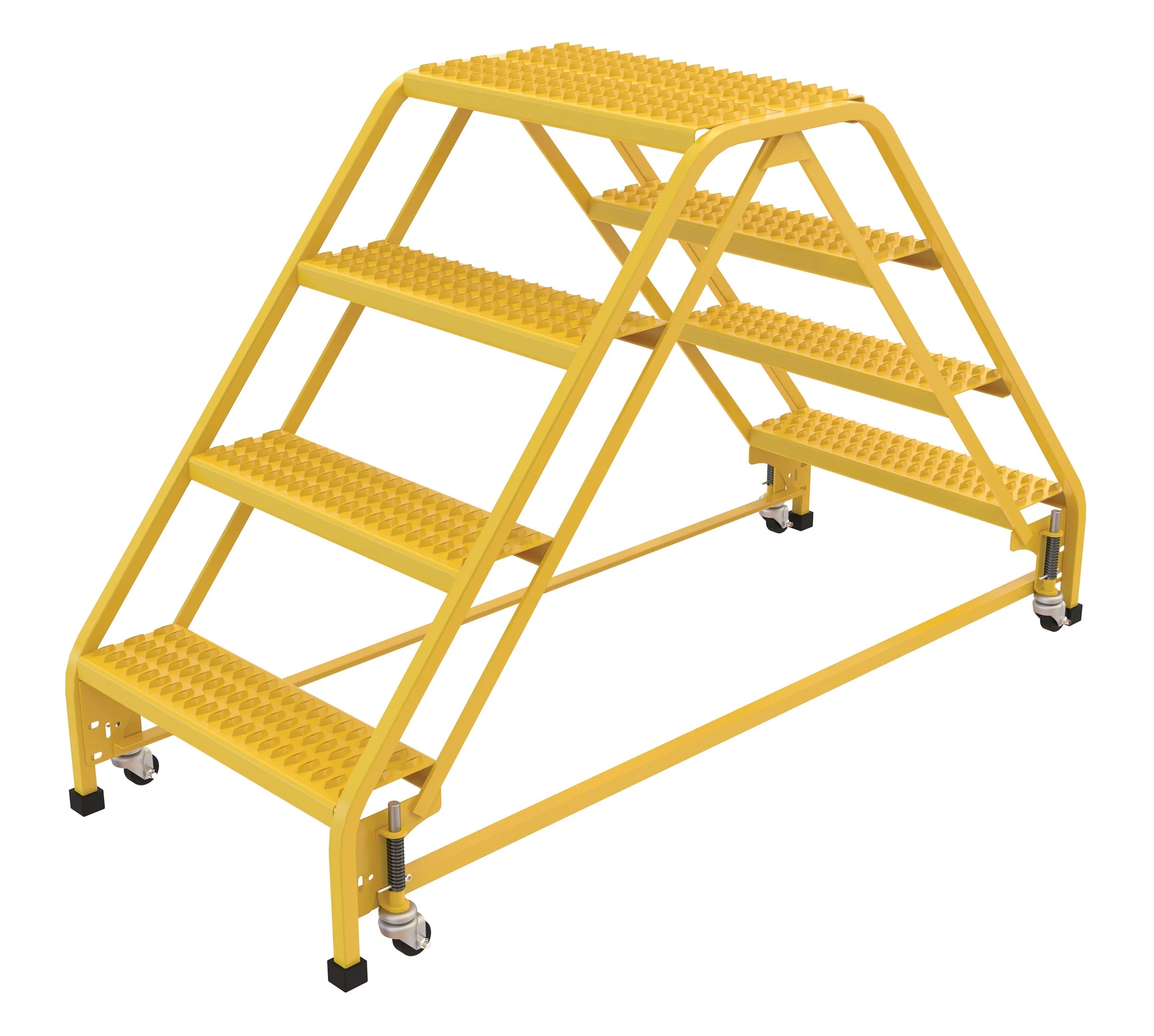 Vestil Double Sided Step Ladders- Yellow - Image 11