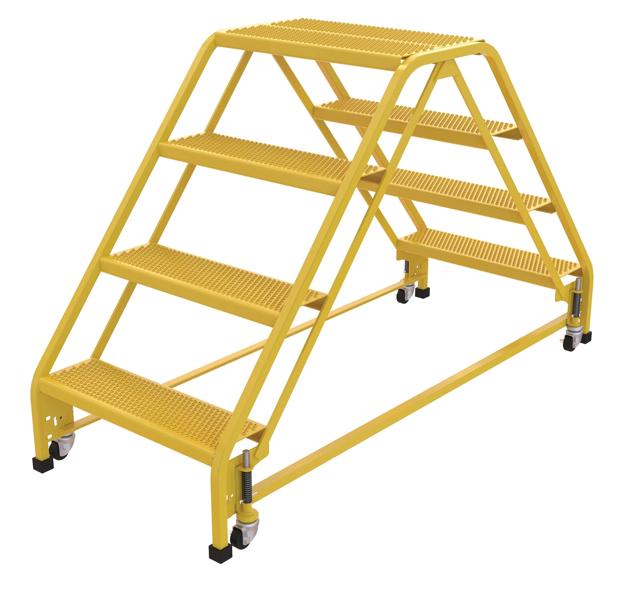 Vestil Double Sided Step Ladders- Yellow - Image 12
