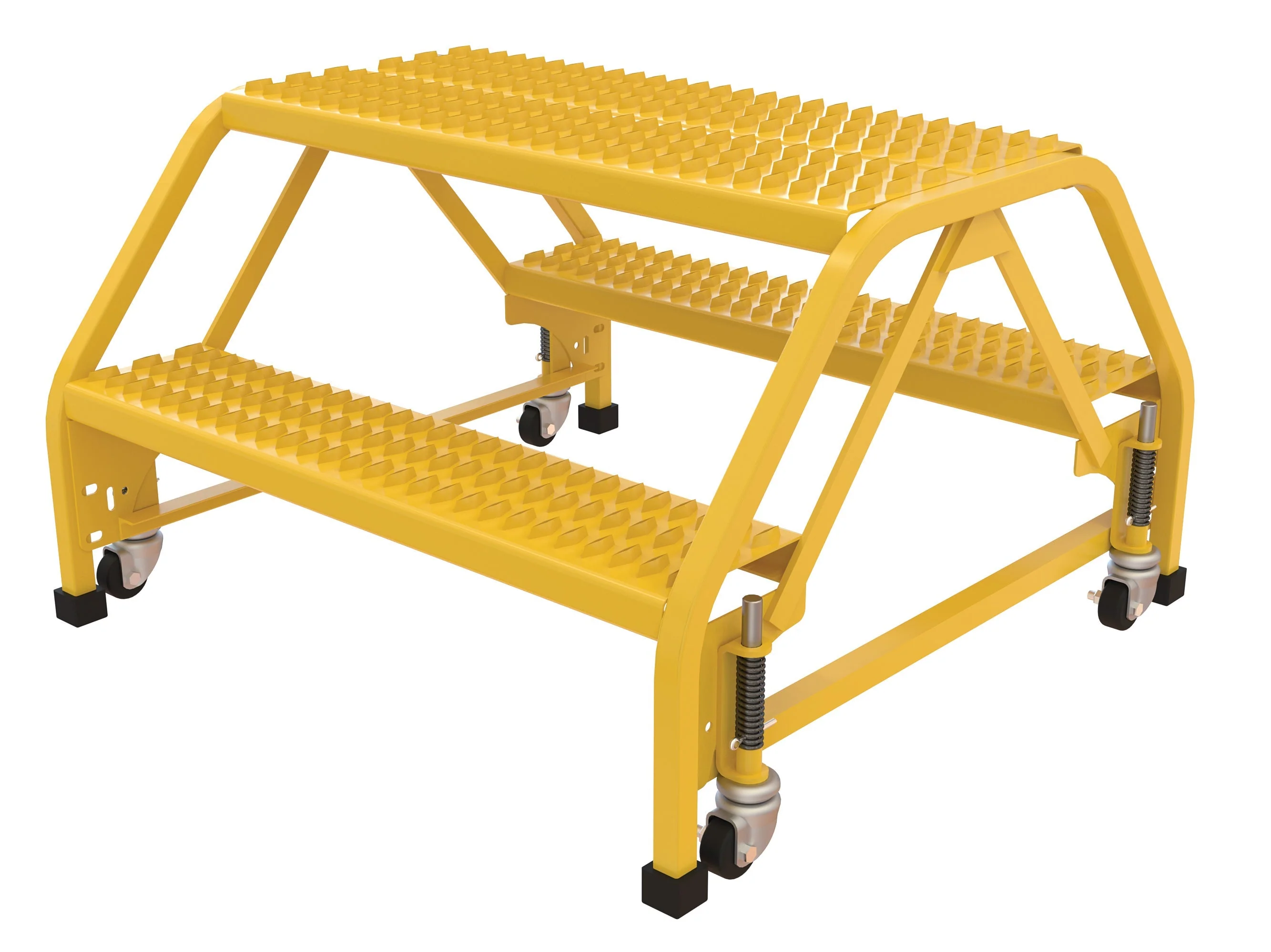 Vestil Double Sided Step Ladders- Yellow - Image 13