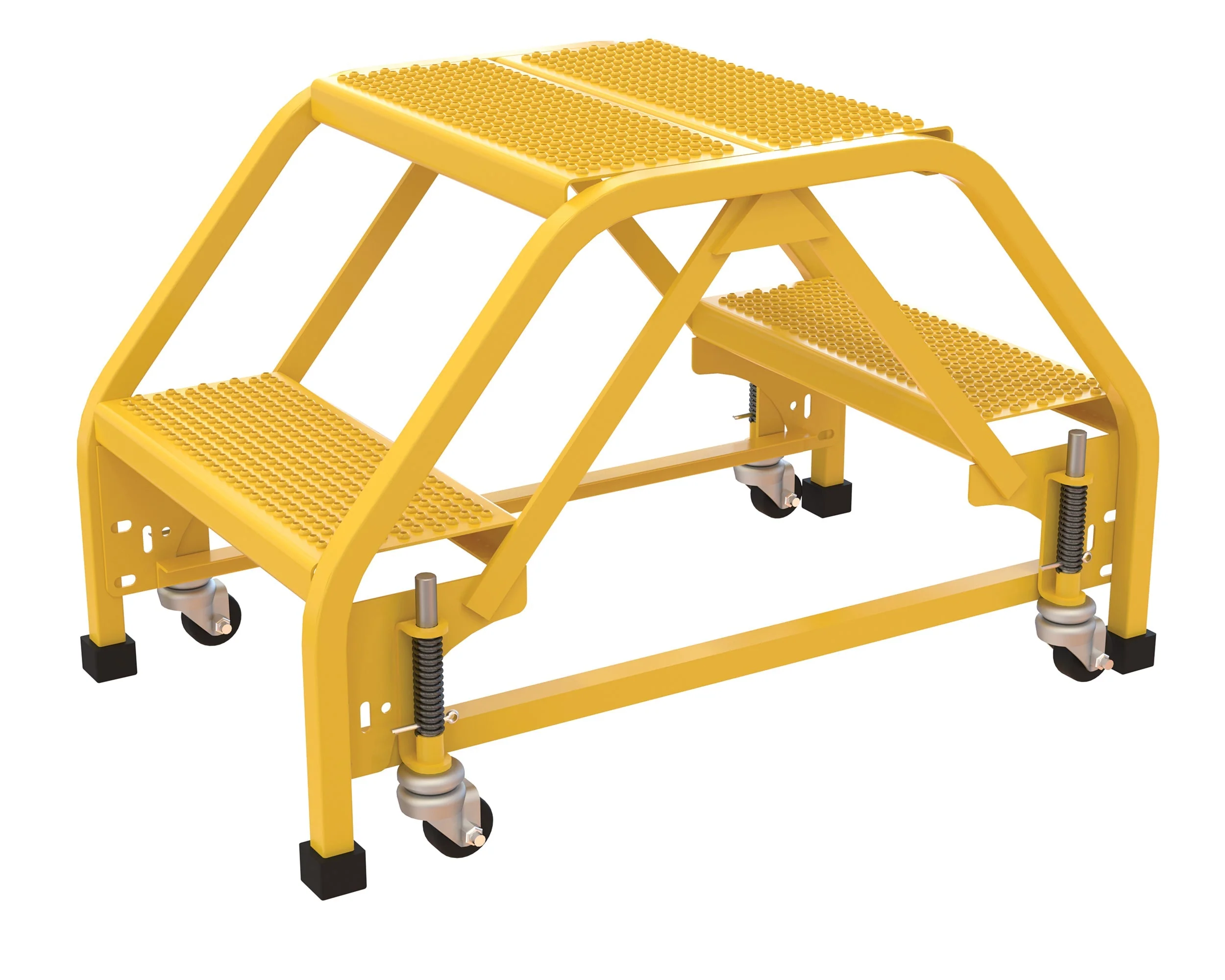 Vestil Double Sided Step Ladders- Yellow - Image 2