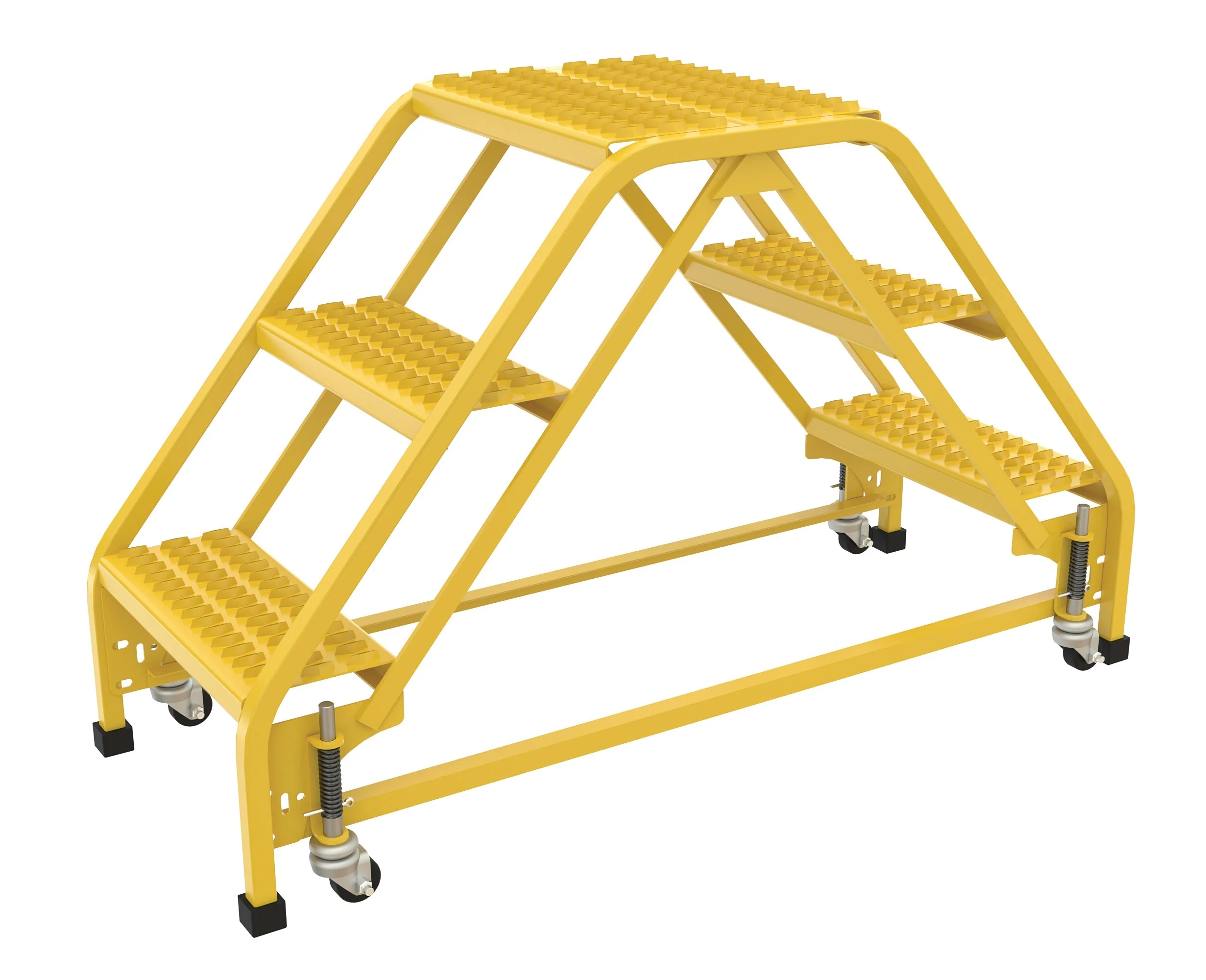 Vestil Double Sided Step Ladders- Yellow - Image 3