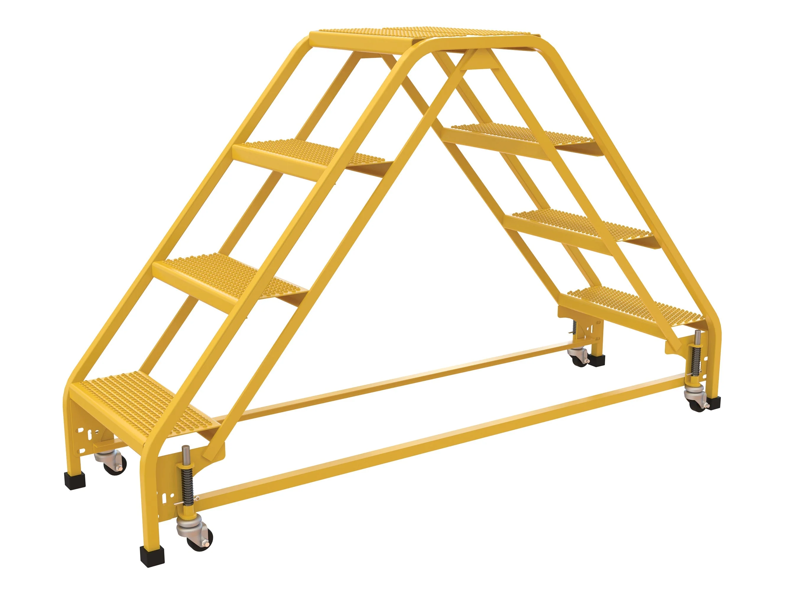 Vestil Double Sided Step Ladders- Yellow - Image 6