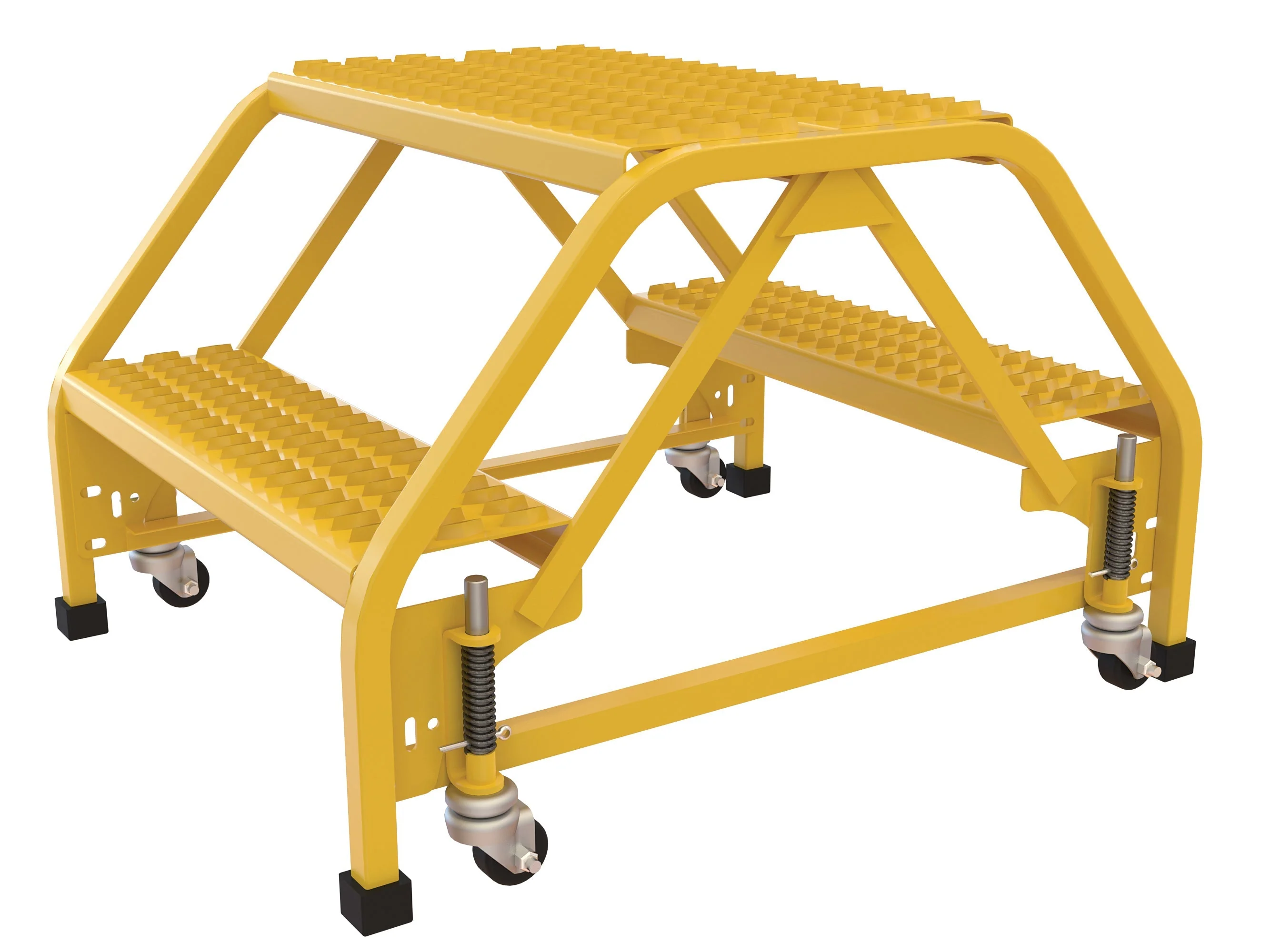 Vestil Double Sided Step Ladders- Yellow - Image 7