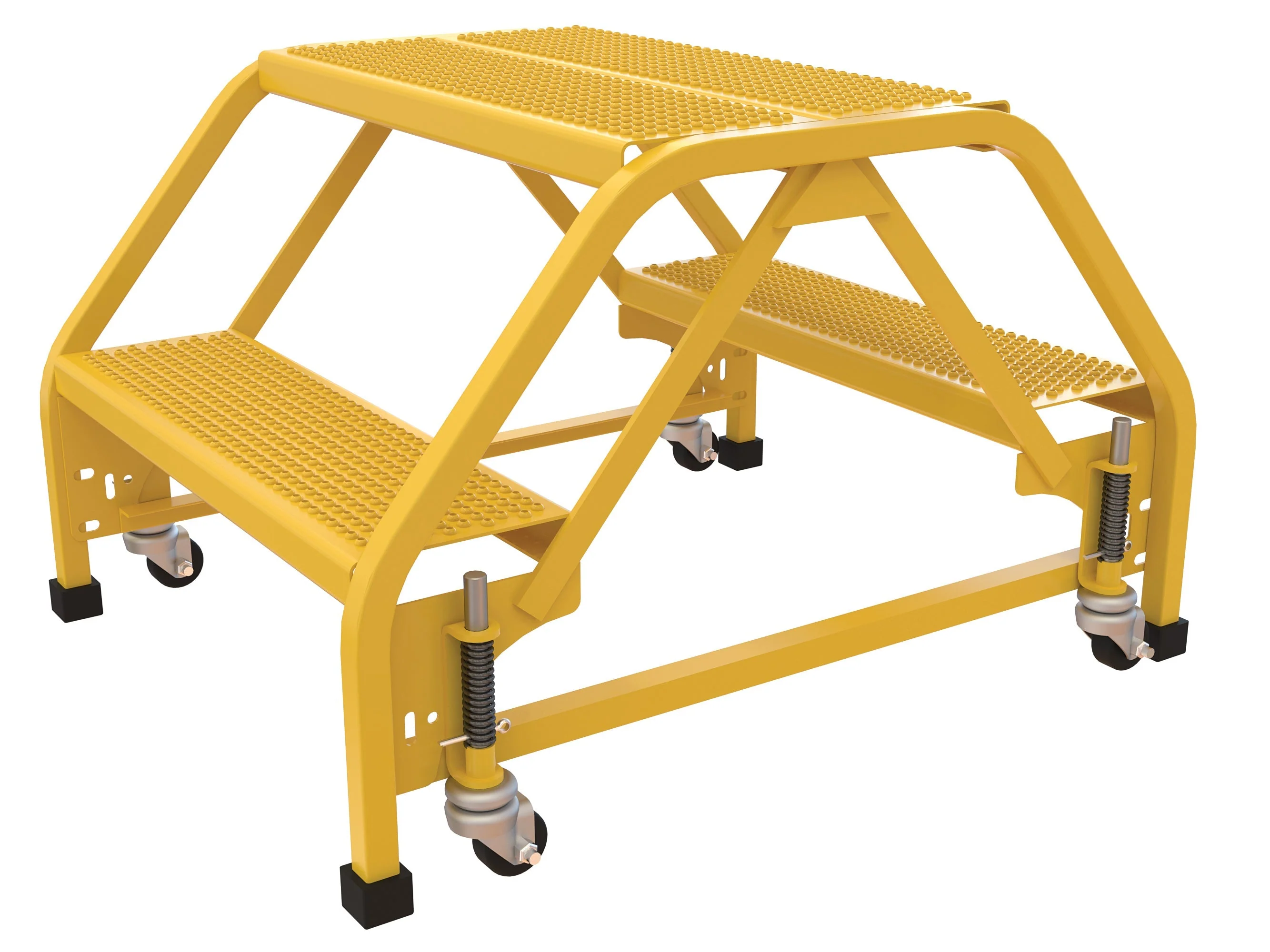 Vestil Double Sided Step Ladders- Yellow - Image 8