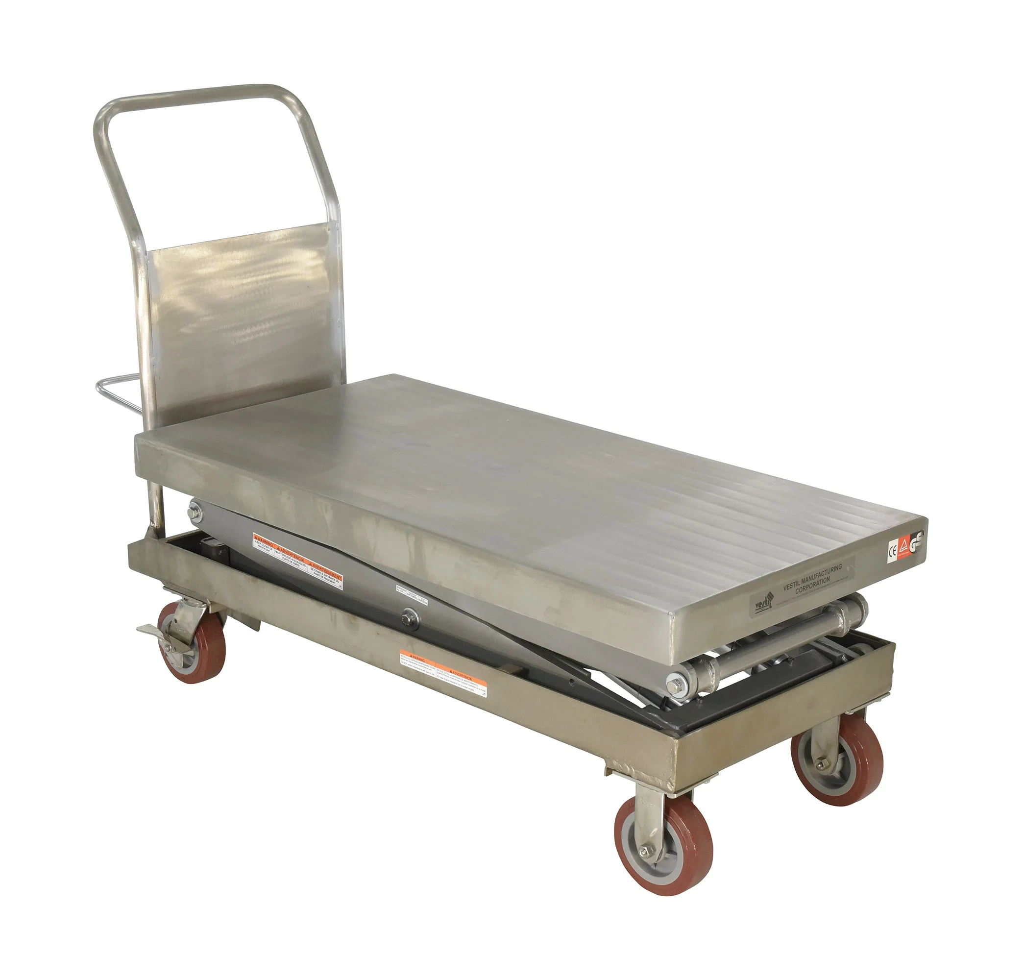 Vestil Partially Stainless Steel Hydraulic Elevating Carts - Image 3