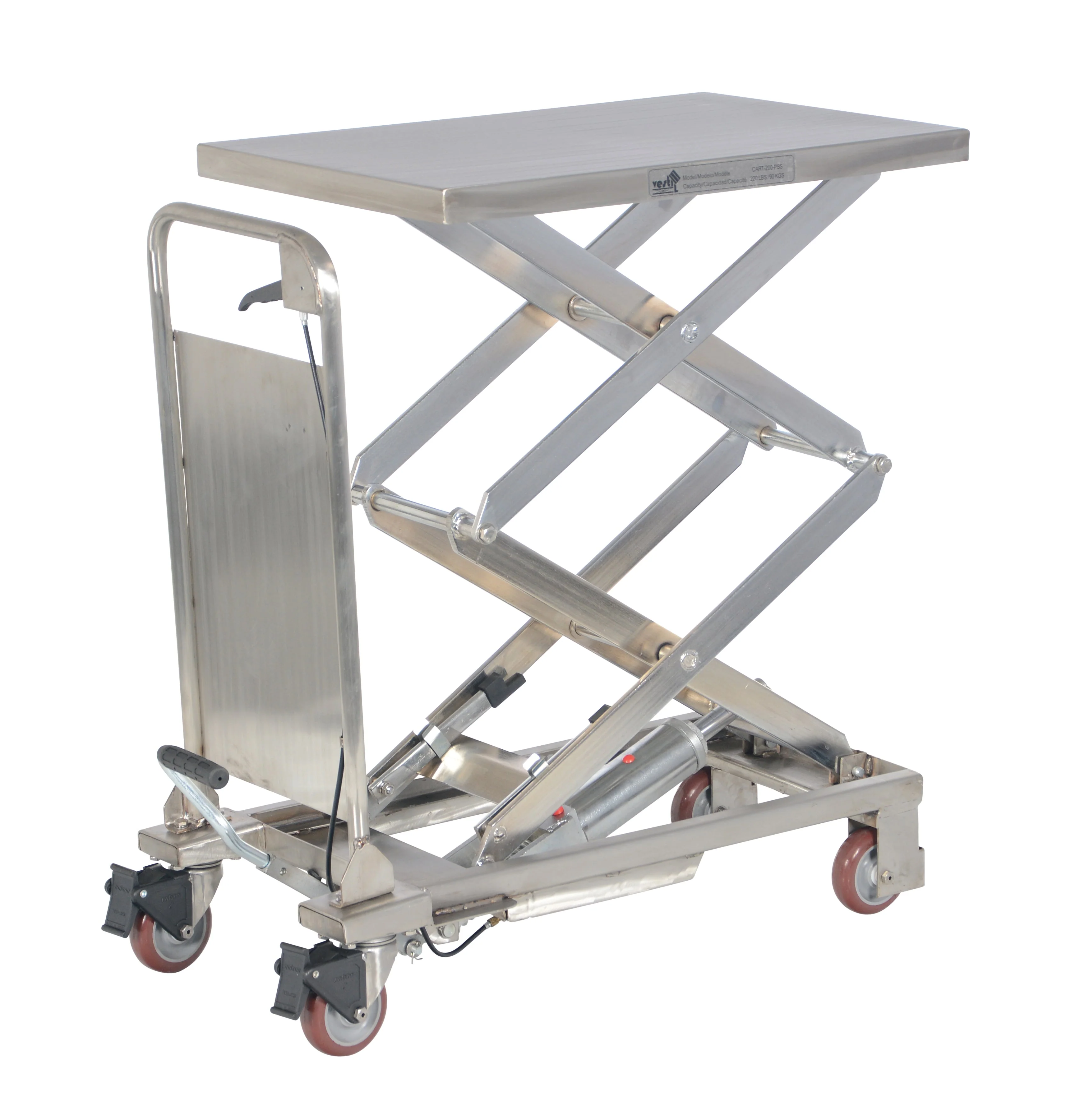 Vestil Partially Stainless Steel Hydraulic Elevating Carts - Image 6
