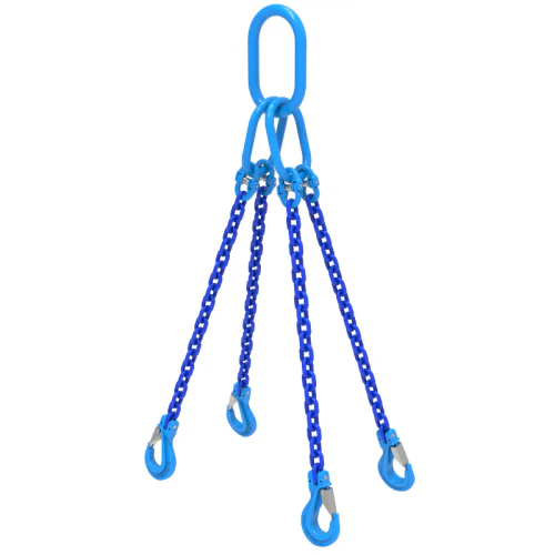 WH 1/4 Inch Dia. x WLL 5700lbs 4-Leg Grade 100 Chain Slings